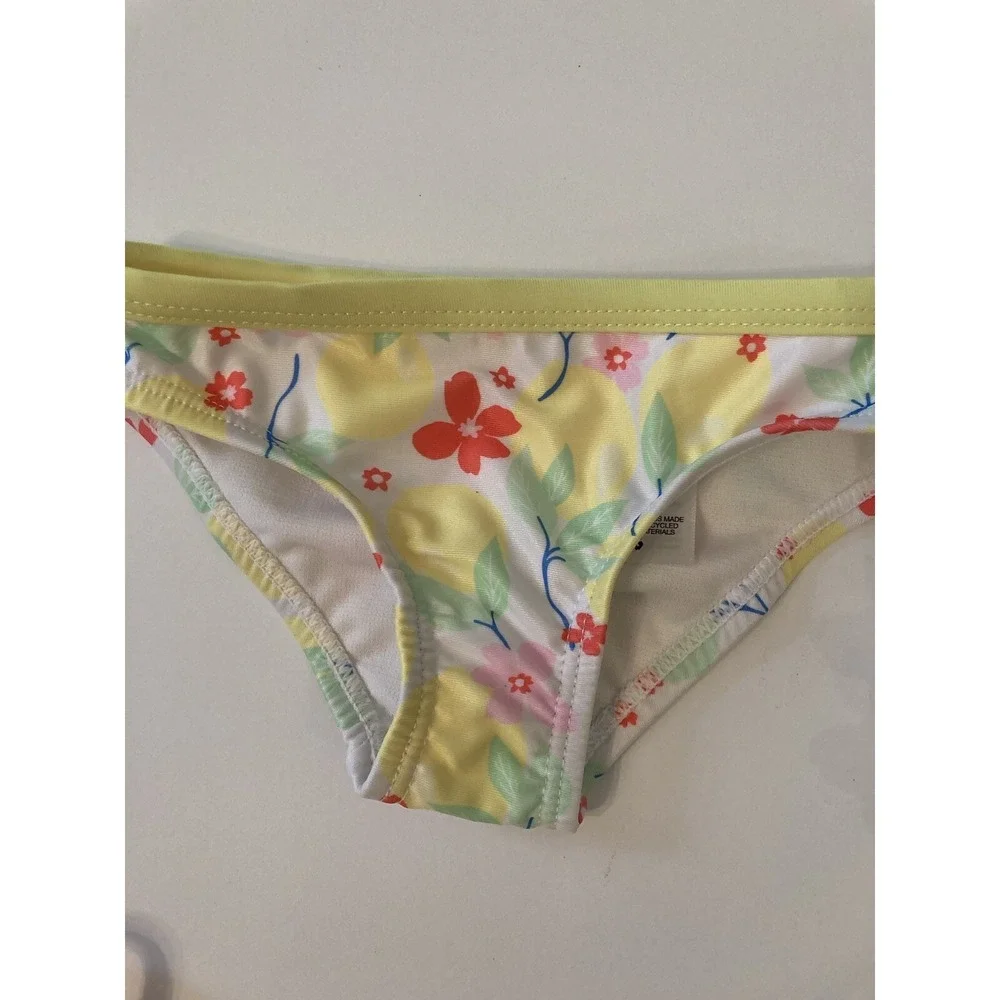 Wonder nation infant girls swimwear‎ 3 Piece  Yellow Floral Sz 12m beach coastal